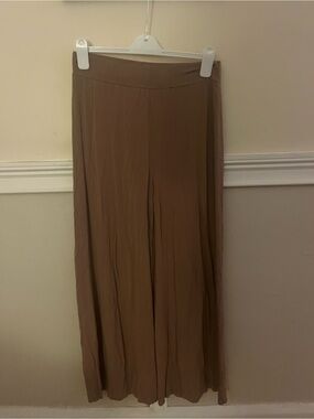 Soft Brown Wide Leg Yoga Pants